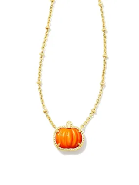 Kendra Scott Pumpkin Necklace - Gold Orange Mop Kendra Scott Pumpkin Necklace - Gold Orange Mop