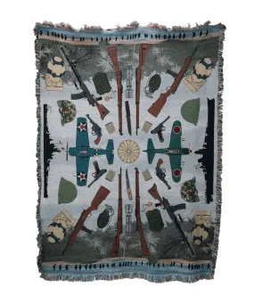 Kitfox - WWII Pacific Theater Blanket Queen Size Kitfox - WWII Pacific Theater Blanket Queen Size