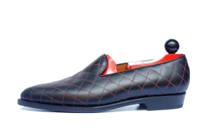 Laurelhurst II - MTO - Quilted Black Calf / Red Stitching - TMG Last - Single Leather Sole Laurelhurst II - MTO - Quilted Black Calf / Red Stitching - TMG Last - Single Leather Sole