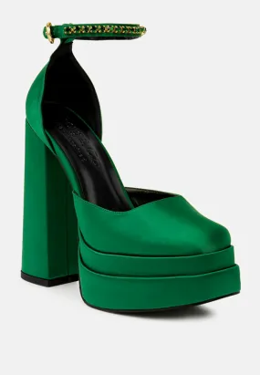 MARTINI Green Sky High Platform Sandals MARTINI Green Sky High Platform Sandals
