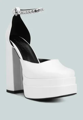 MARTINI White Sky High Platform Sandals MARTINI White Sky High Platform Sandals