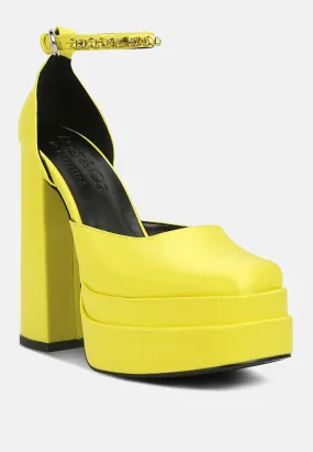 MARTINI Yellow Sky High Platform Sandals MARTINI Yellow Sky High Platform Sandals
