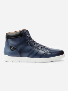 Men Blue Leather Sneaker (ID3089) Men Blue Leather Sneaker (ID3089)