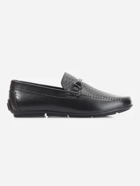 Men's Black Textured Round Toe Slip On (ID1160) Men's Black Textured Round Toe Slip On (ID1160)