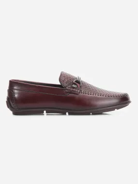 Men's Wine Textured Round Toe Slip On (ID1160) Men's Wine Textured Round Toe Slip On (ID1160)