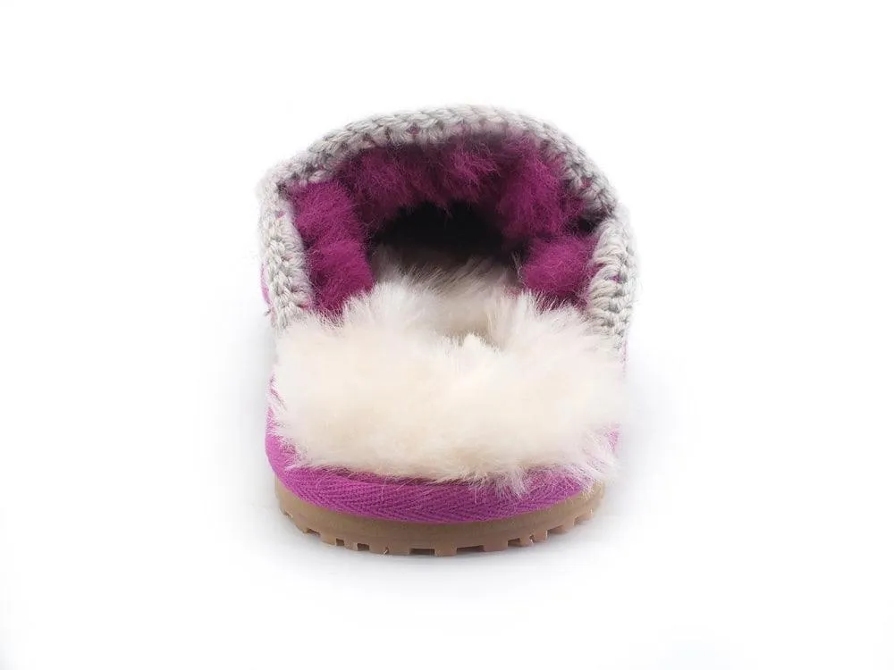 MOU Slipper Full Eskimo Stitch Ciabatta Pelo Cyclamin MU.FW161007A