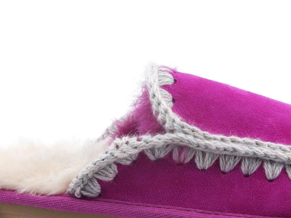 MOU Slipper Full Eskimo Stitch Ciabatta Pelo Cyclamin MU.FW161007A