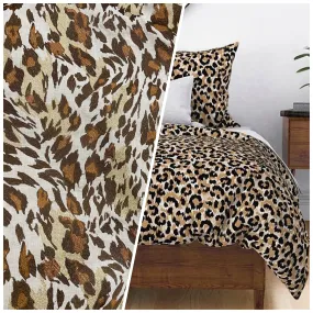 NEW Prince Stanley Novelty Embroidered Leopard Decorating Fabric in Cream and Brown NEW Prince Stanley Novelty Embroidered Leopard Decorating Fabric in Cream and Brown