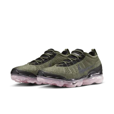 Nike Men's Air Vapormax 2023 Flyknit Shoes - Medium Olive / Pink Oxford / Black