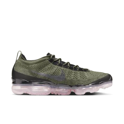 Nike Men's Air Vapormax 2023 Flyknit Shoes - Medium Olive / Pink Oxford / Black