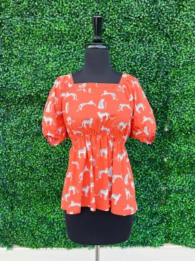 Orange   Cheetah Top Orange   Cheetah Top