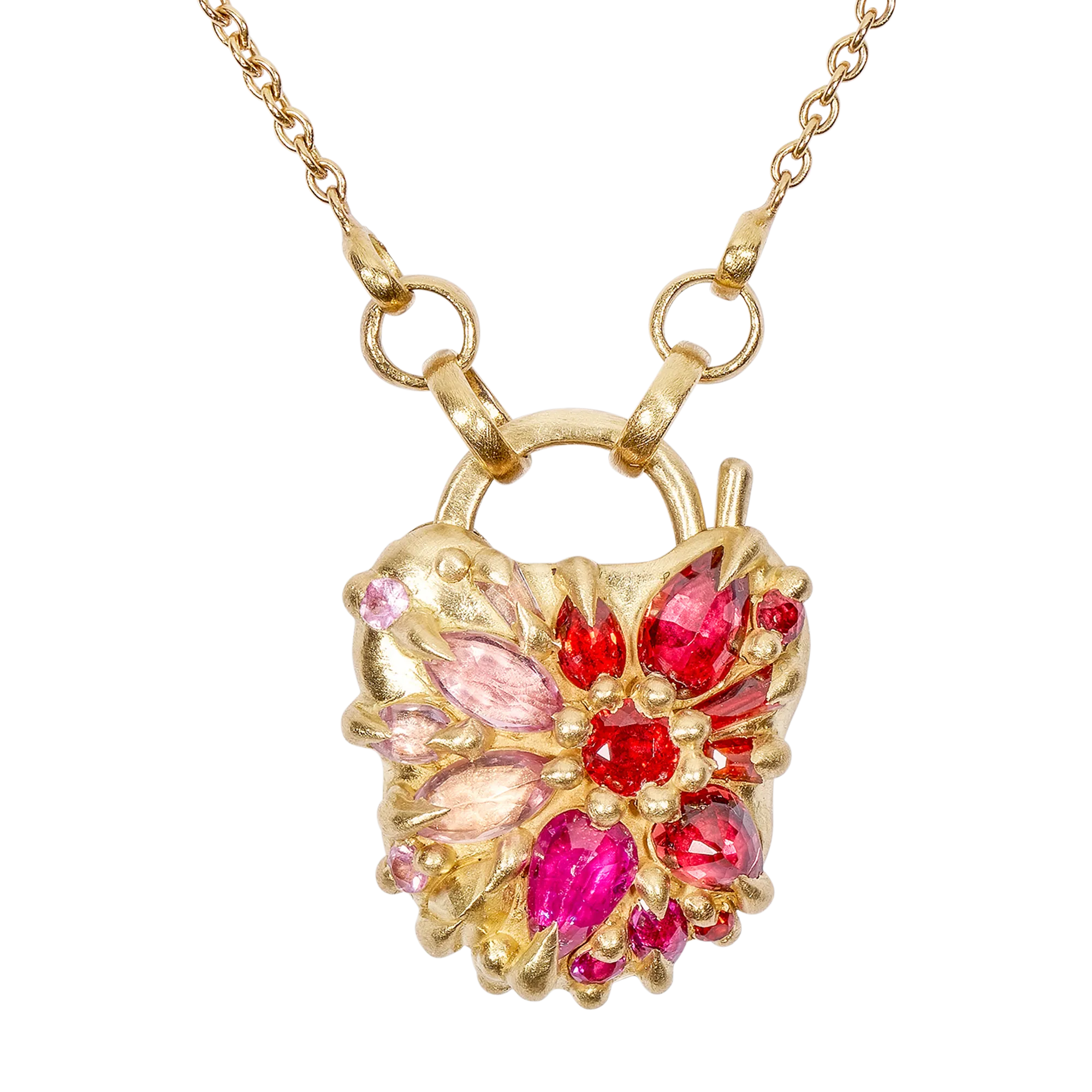 Plum Blossom Fantaisie Padlock Necklace - Made to Order