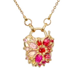 Plum Blossom Fantaisie Padlock Necklace - Made to Order Plum Blossom Fantaisie Padlock Necklace - Made to Order