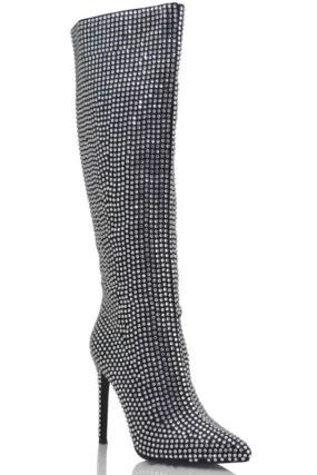 Pointed Toe calf High Studded Boots Pointed Toe calf High Studded Boots