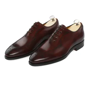 "Caruso" Five-Eyelet Wholecut Balmoral with Perforated Details and Medallion "Caruso" Five-Eyelet Wholecut Balmoral with Perforated Details and Medallion