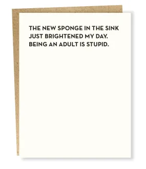 "New Sponge in the Sink" Card "New Sponge in the Sink" Card
