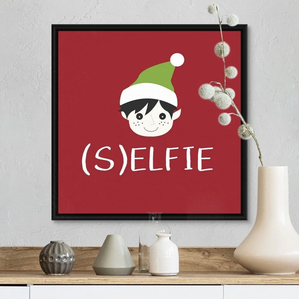 "(S)elfie" Black Float Frame Canvas Art
