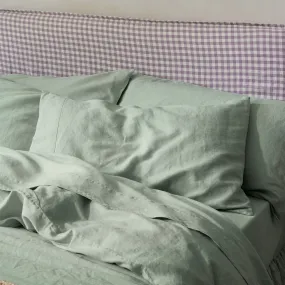 Sage Green Linen Blend Pillowcase (Pair) Sage Green Linen Blend Pillowcase (Pair)
