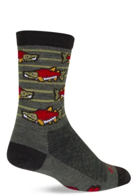 Salmon Wool Crew Socks Salmon Wool Crew Socks