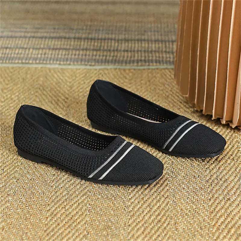 Spring Cozy Square Toe Soft Sole Flats