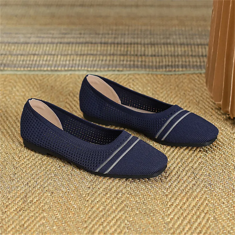 Spring Cozy Square Toe Soft Sole Flats