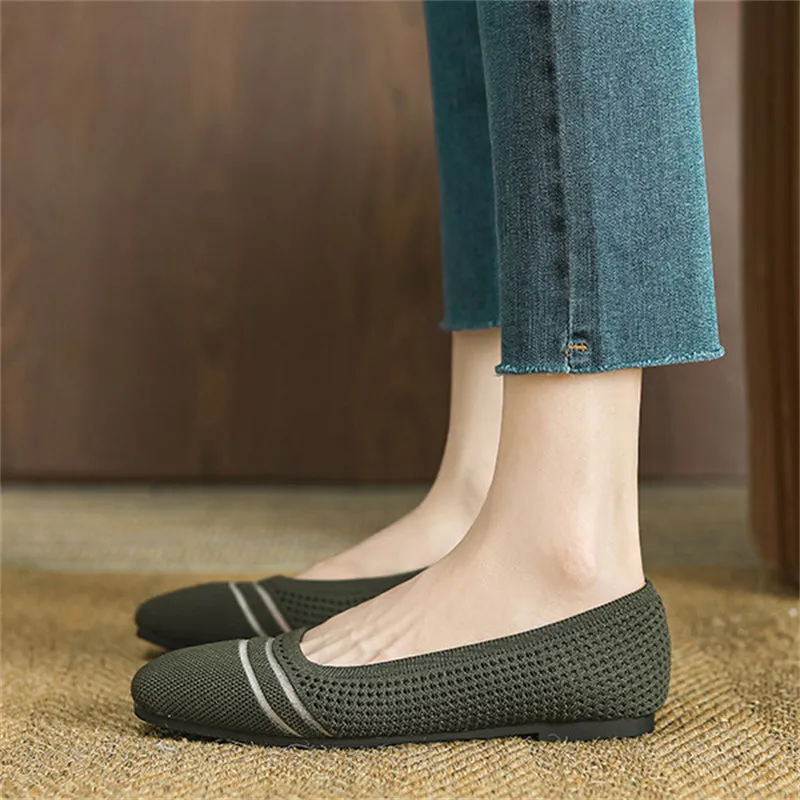 Spring Cozy Square Toe Soft Sole Flats