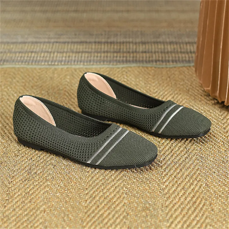 Spring Cozy Square Toe Soft Sole Flats