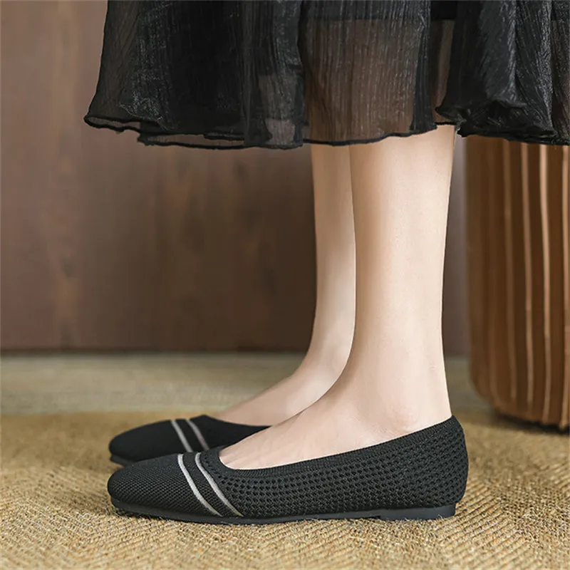 Spring Cozy Square Toe Soft Sole Flats