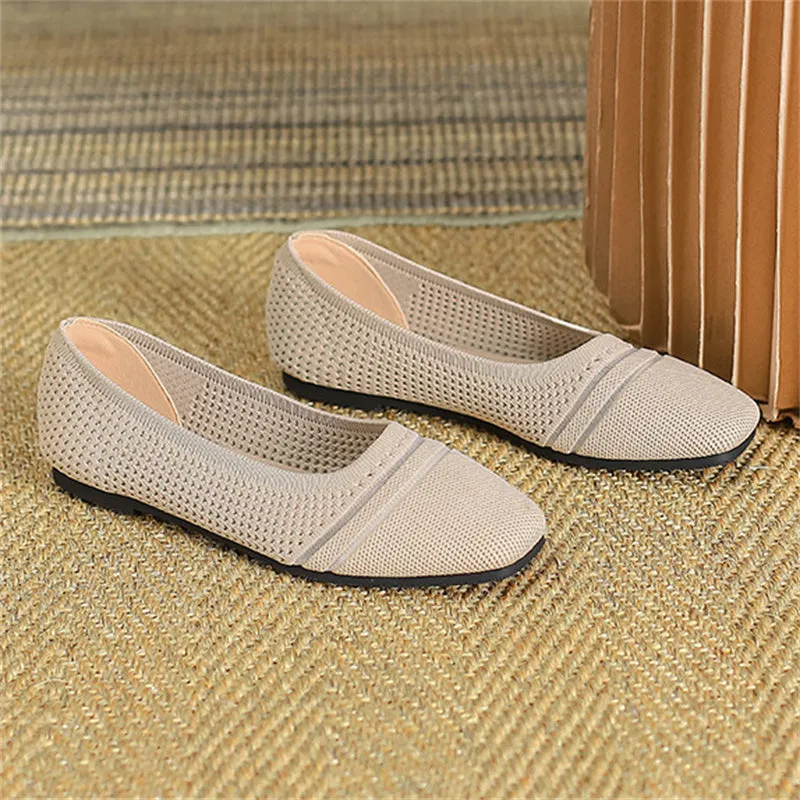 Spring Cozy Square Toe Soft Sole Flats