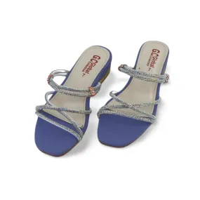 Square Toe Low Heeled Sandals with Rhinestones for Women Square Toe Low Heeled Sandals with Rhinestones for Women