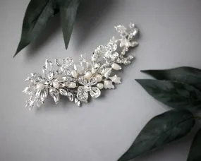 Star Flower Bridal Hair Clip With Pearls Star Flower Bridal Hair Clip With Pearls