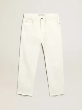 Stonewashed-effect white jeans Stonewashed-effect white jeans