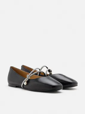 Tessa Embellished Knot Strapped Flats Tessa Embellished Knot Strapped Flats