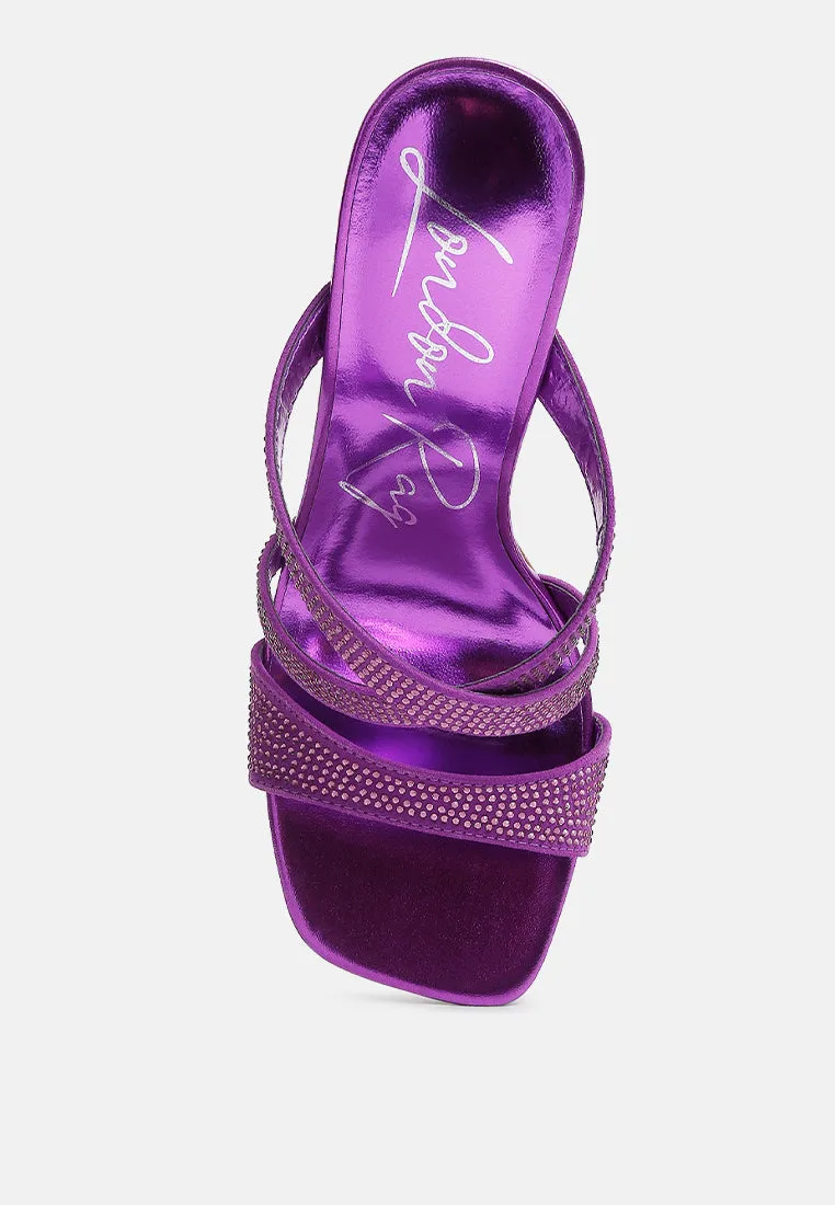 Wapit Rhinestone Embellished Straps Sandals By Ruw