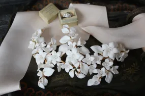 WILLOW White Porcelain Blossoms Headpiece WILLOW White Porcelain Blossoms Headpiece