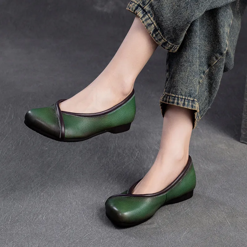 Women Minimalist Soft Leather Casual Flats