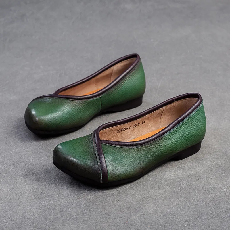 Women Minimalist Soft Leather Casual Flats