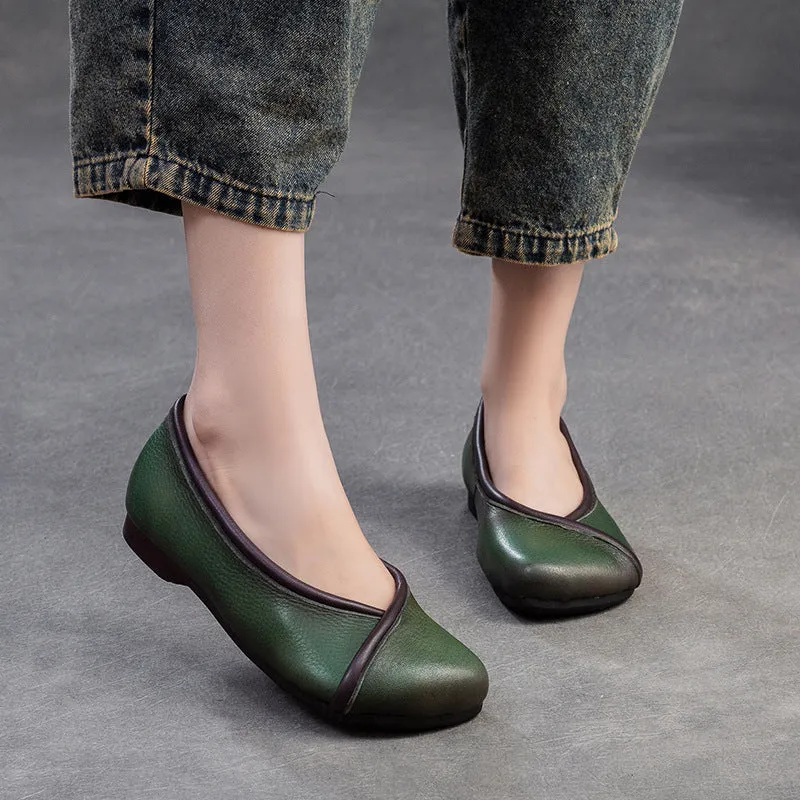 Women Minimalist Soft Leather Casual Flats