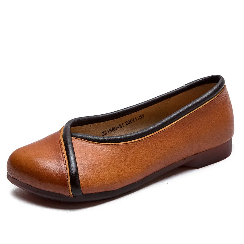 Women Minimalist Soft Leather Casual Flats