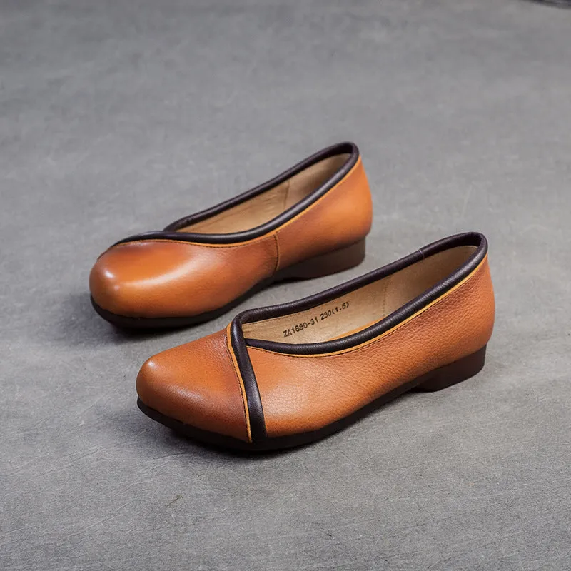 Women Minimalist Soft Leather Casual Flats