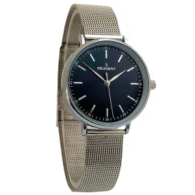 Women's 30mm Black Sleek Stainless Steel Mesh Band Watch Women's 30mm Black Sleek Stainless Steel Mesh Band Watch