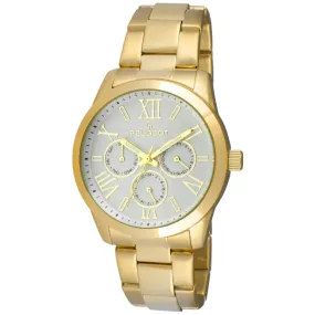 Womens Multi-Function Gold-Plated Watch with White Dial Womens Multi-Function Gold-Plated Watch with White Dial