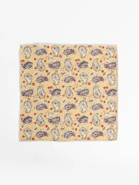 Yellow Paisley Pocket Square Yellow Paisley Pocket Square